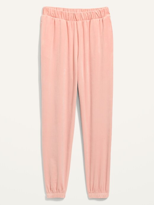 Image number 4 showing, High-Waisted Luxe Velvet Jogger Sweatpants for Women