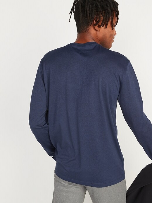 View large product image 2 of 3. Go-Dry Cool Odor-Control Core Long-Sleeve T-Shirt 3-Pack