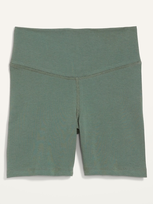 Image number 4 showing, Extra High-Waisted PowerChill Hidden-Pocket Biker Shorts -- 6-inch inseam