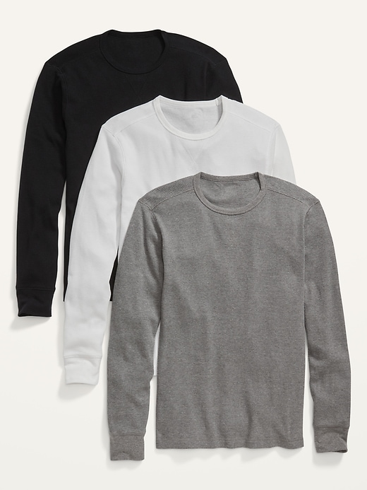 Old Navy - Thermal-Knit Long-Sleeve T-Shirt 3-Pack for Men