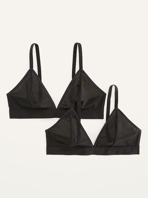 Image number 3 showing, V-Neck Mesh Bralette Top 2-Pack