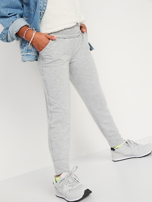 Old Navy UltraLite Fold-Over-Waist Jogger Sweatpants for Girls. 1