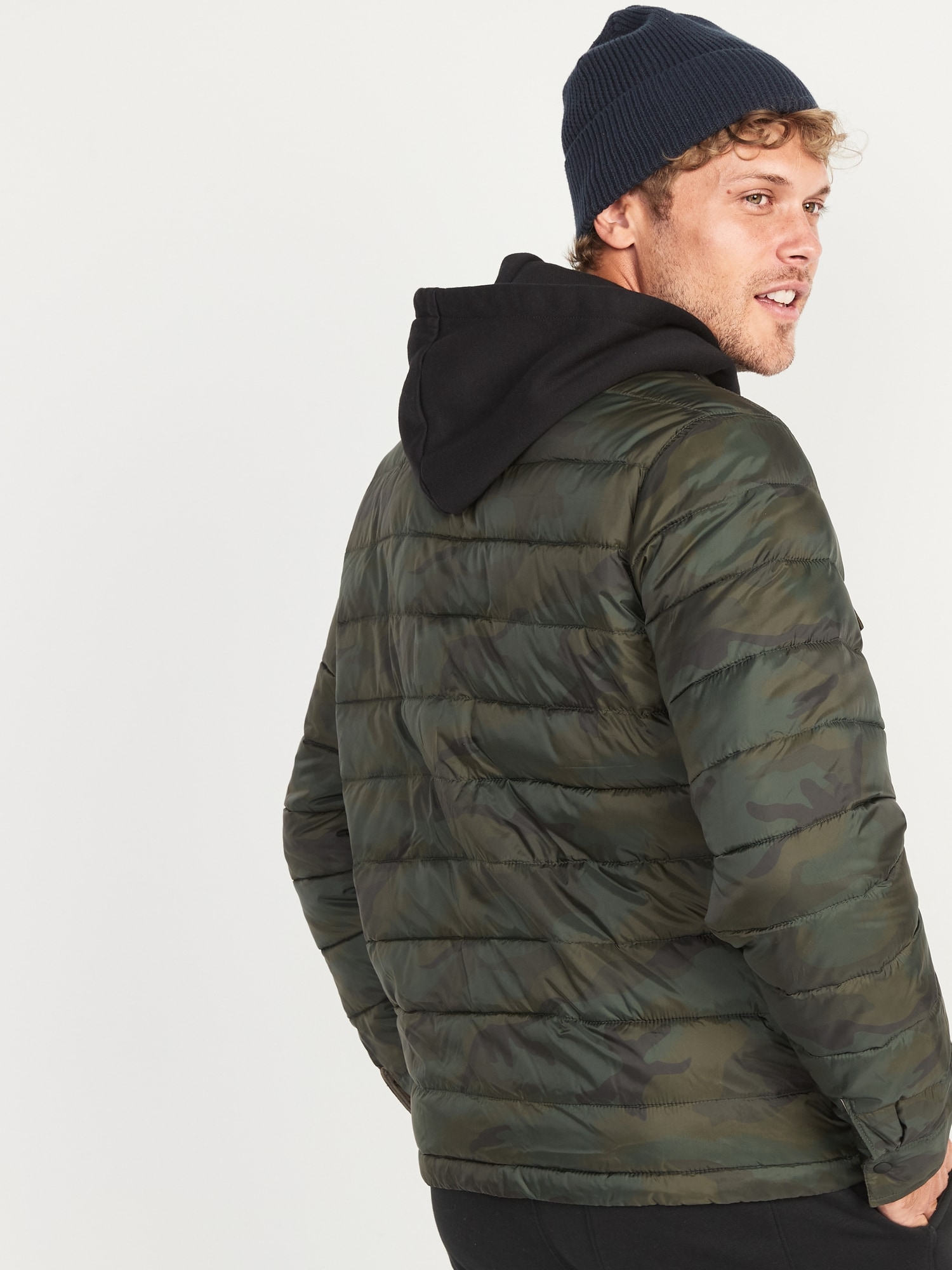 Water-Resistant Quilted Camo Shacket | Old Navy