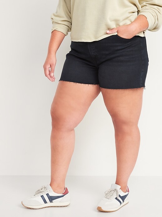 Image number 7 showing, High-Waisted O.G. Straight Cut-Off Jean Shorts For Women -- 3-inch inseam