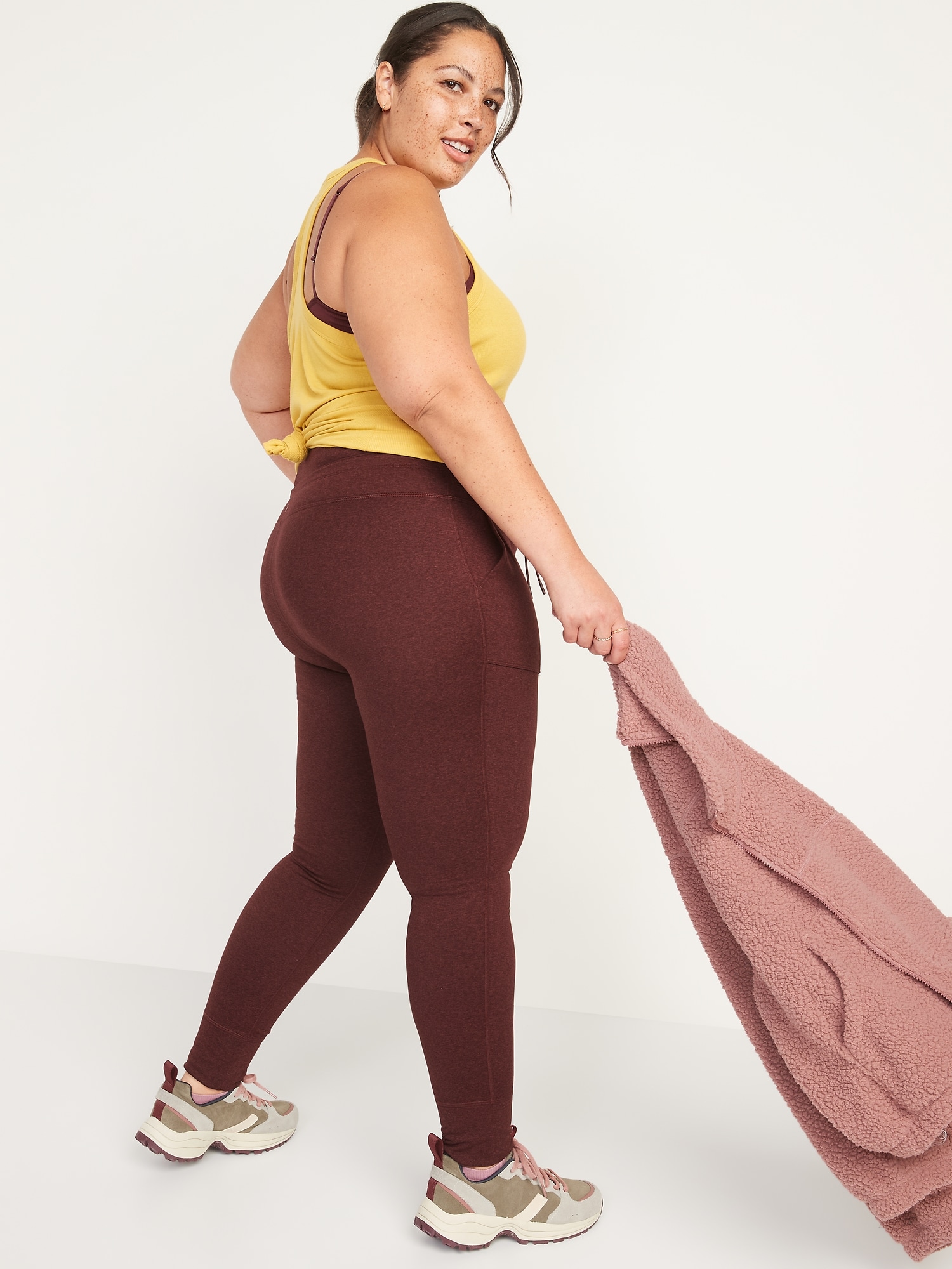 high waisted cozecore jogger leggings