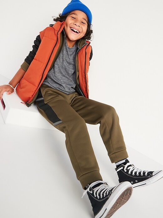 View large product image 2 of 3. Go-Dry Techie Fleece Hybrid Pants For Boys