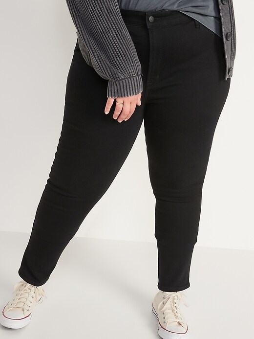 Image number 7 showing, High-Waisted Super Skinny Black Jeans for Women