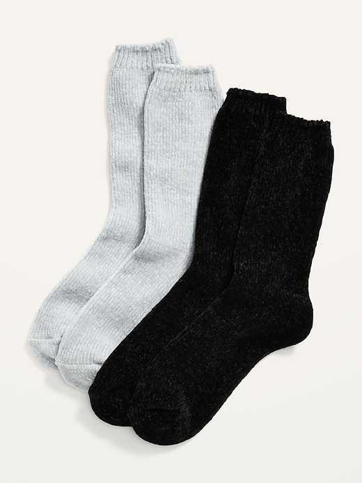 2-Pack Plush-Knit Socks For Women