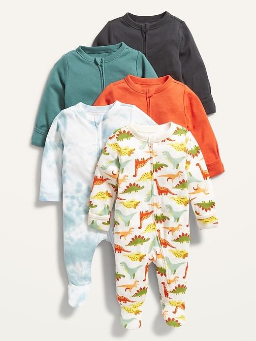 Old Navy Unisex 5-Pack Sleep & Play Footed One-Piece for Baby. 1