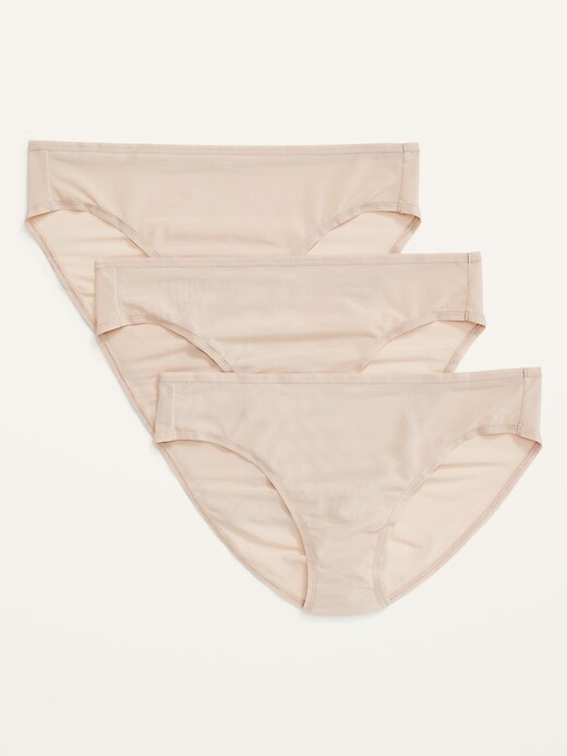 Mid-Rise Mesh Bikini Underwear 3-Pack