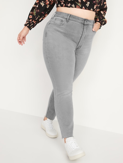 Image number 7 showing, Extra High-Waisted Button-Fly Pop Icon Cut-Off Skinny Jeans for Women