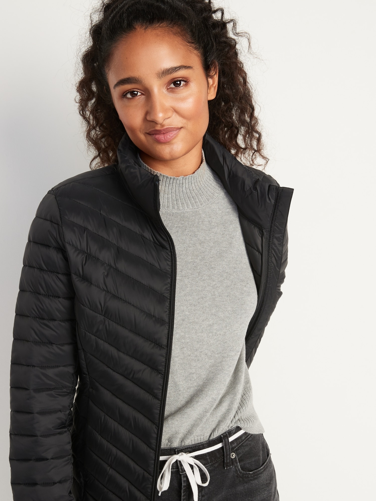 Packable Navy for | Old Narrow-Channel Puffer Women Jacket Water-Resistant