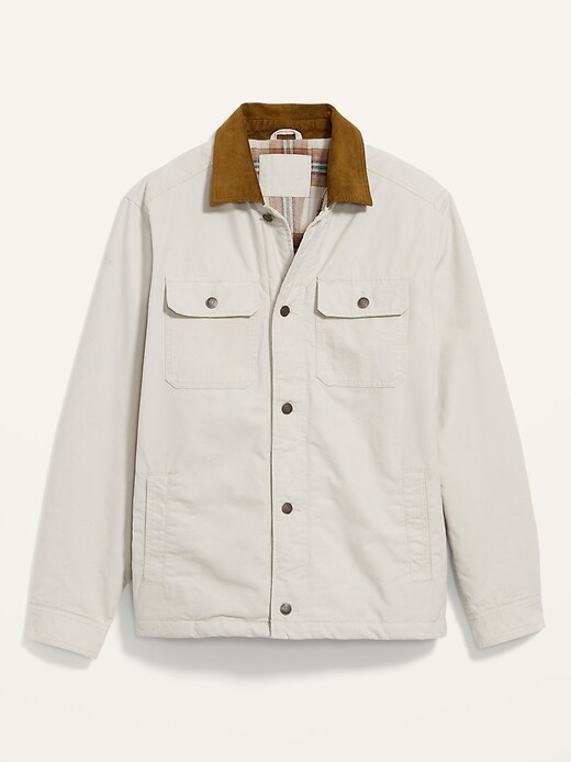 Image number 4 showing, Canvas Flannel-Lined Workwear Jacket