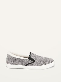 View large product image 3 of 3. Textured Bouclé Slip-On Sneakers