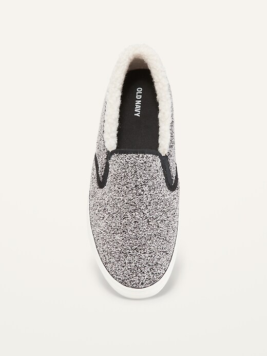 View large product image 2 of 3. Textured Bouclé Slip-On Sneakers