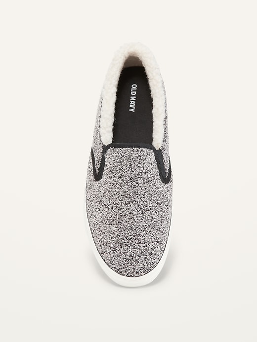 View large product image 2 of 3. Textured Bouclé Slip-On Sneakers