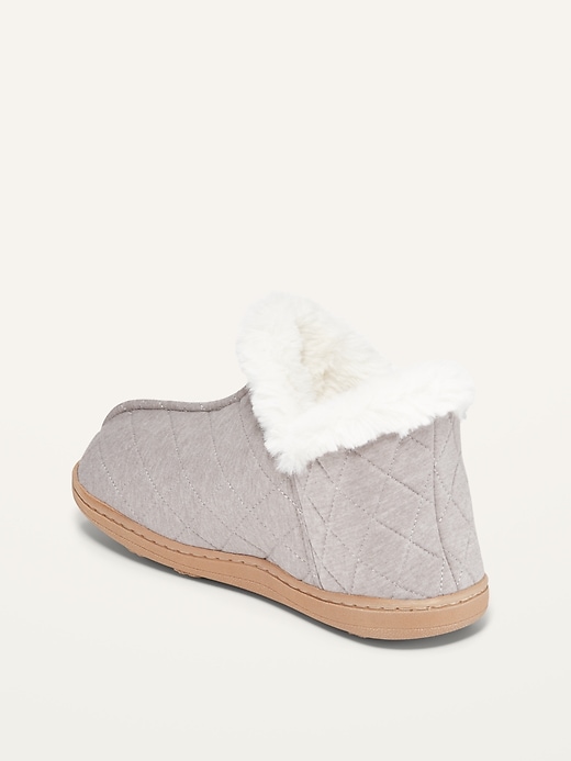 Image number 3 showing, Quilted Faux-Fur-Lined Bootie Slippers