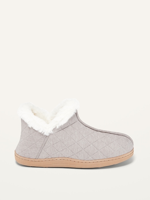 Image number 4 showing, Quilted Faux-Fur-Lined Bootie Slippers