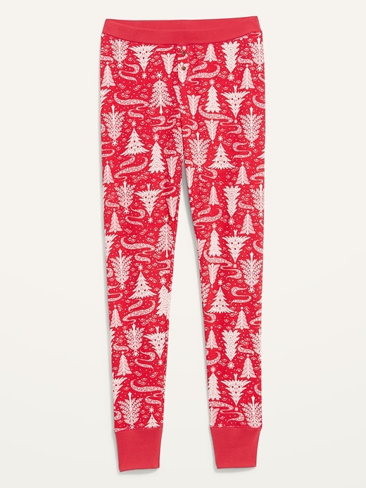 Image number 4 showing, Matching Printed Thermal-Knit Pajama Leggings for Women