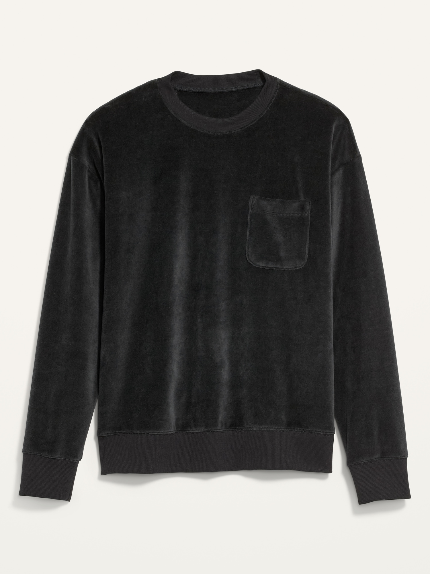 Cozy Velour Chest-Pocket Sweatshirt for Men | Old Navy