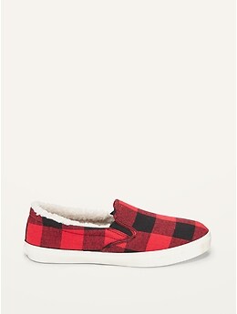 Plaid slip on sales sneakers