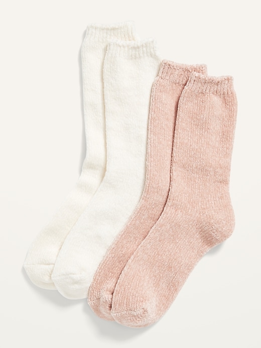 View large product image 1 of 1. 2-Pack Plush-Knit Socks For Women