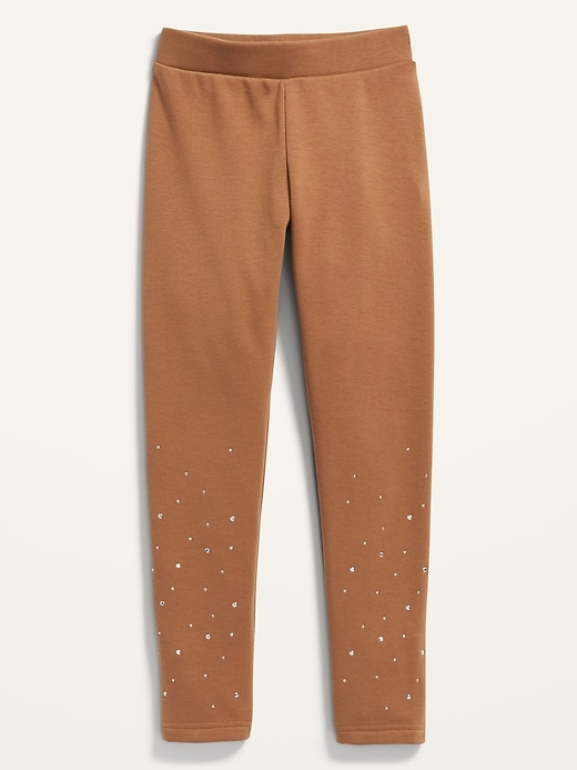 Cozy-Lined Graphic Leggings for Girls