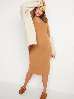 SALE & OFFERS - ANASTASIA - Maternity Dress in Ribbed Knit and
