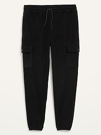 View large product image 3 of 3. Tapered Microfleece Jogger Cargo Sweatpants