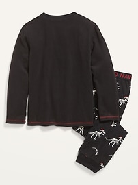 View large product image 3 of 3. Microfleece Pajama T-Shirt & Pajama Joggers For Boys