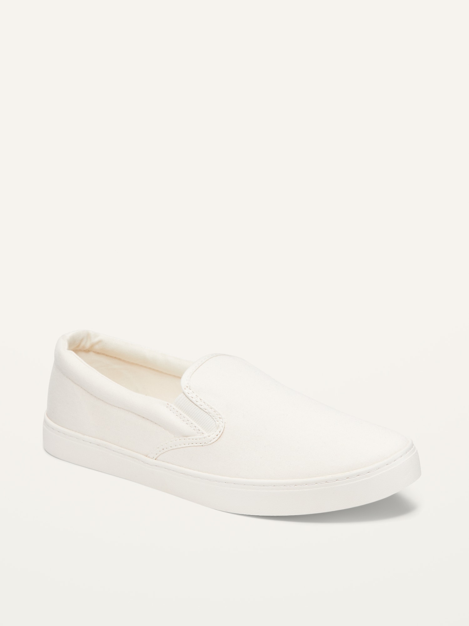 Old Navy Canvas Slip-On Sneakers white. 1