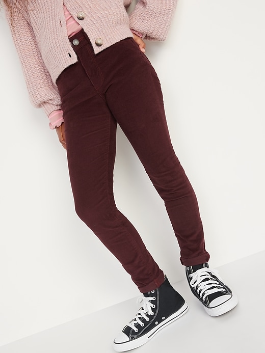 View large product image 1 of 4. High-Waisted Rockstar Super Skinny Corduroy Jeggings for Girls