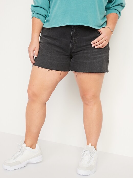 Image number 7 showing, Mid-Rise Boyfriend Cut-Off Jean Shorts for Women -- 3-inch inseam