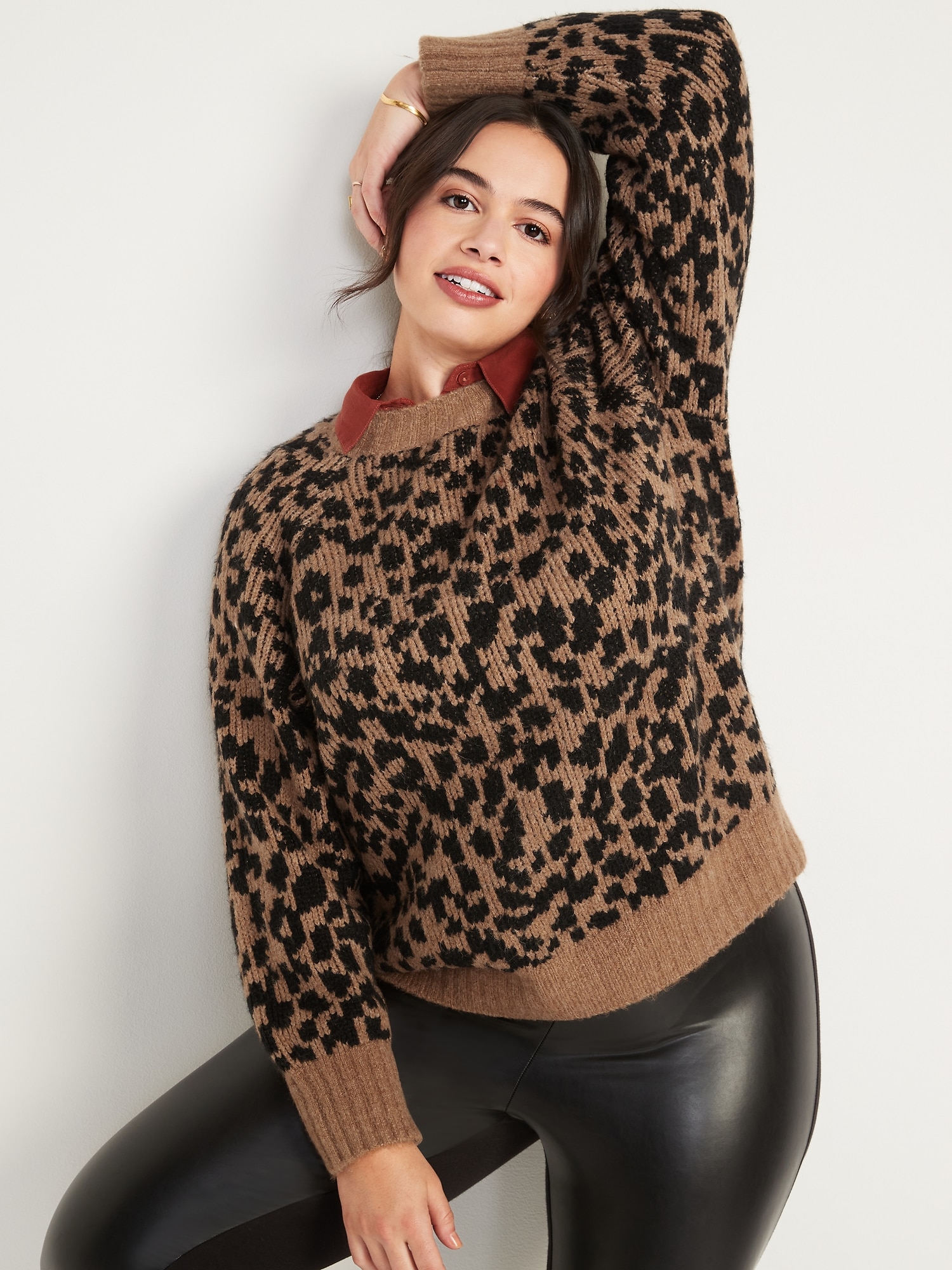 old navy cheetah sweater