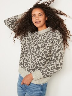 old navy leopard print sweater