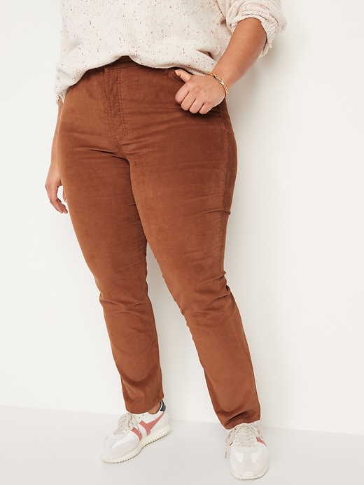 Image number 7 showing, Extra High-Waisted Button-Fly Kicker Boot-Cut Corduroy Pants for Women