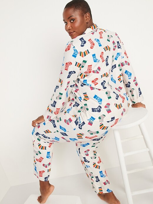Image number 8 showing, Printed Flannel Pajama Set