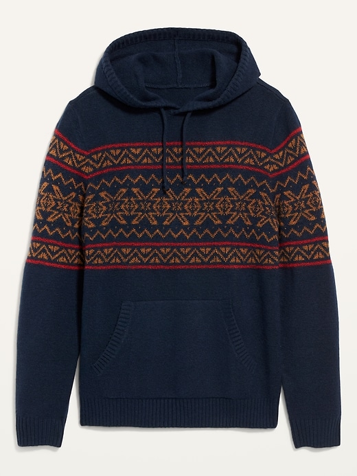 View large product image 1 of 1. Cozy Fair Isle Sweater Hoodie