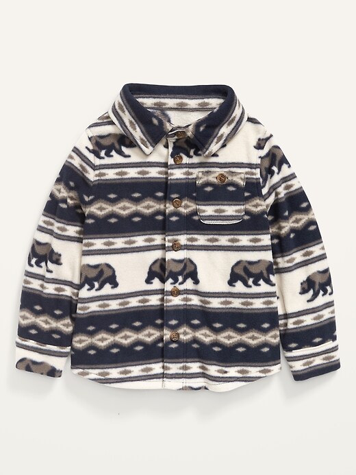 View large product image 1 of 1. Unisex Patterned Microfleece Shirt for Toddler