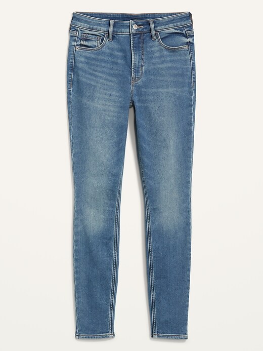 Image number 4 showing, High-Waisted Built-In Warm Rockstar Super Skinny Jeans for Women