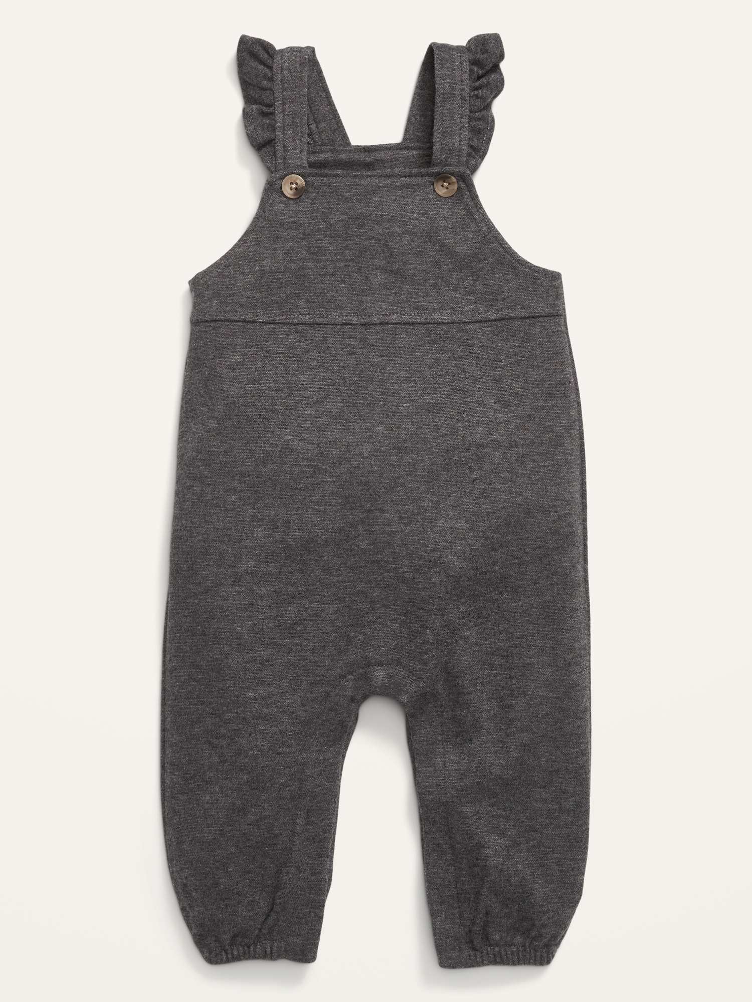 Unisex Cozy-Knit Ruffle-Strap Overalls For Baby | Old Navy