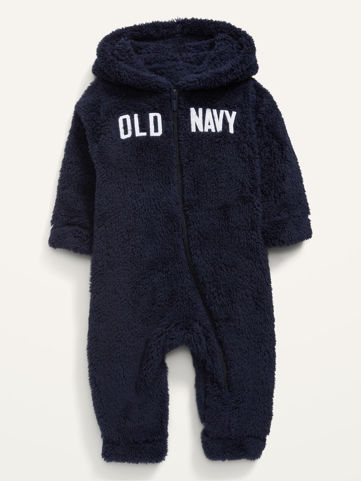 Unisex Cozy Sherpa Logo One-Piece for Baby | Old Navy
