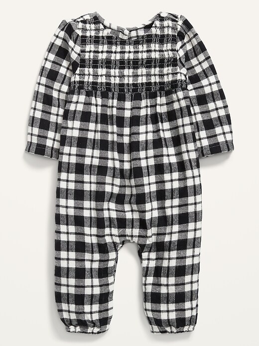 View large product image 1 of 3. Smocked Plaid Flannel One-Piece for Baby