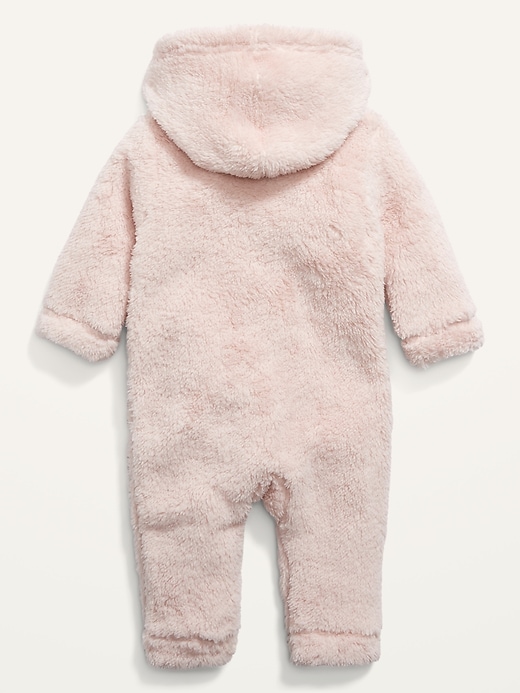 View large product image 2 of 2. Unisex Cozy Sherpa Logo One-Piece for Baby