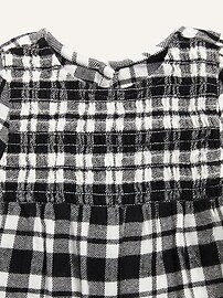 View large product image 3 of 3. Smocked Plaid Flannel One-Piece for Baby
