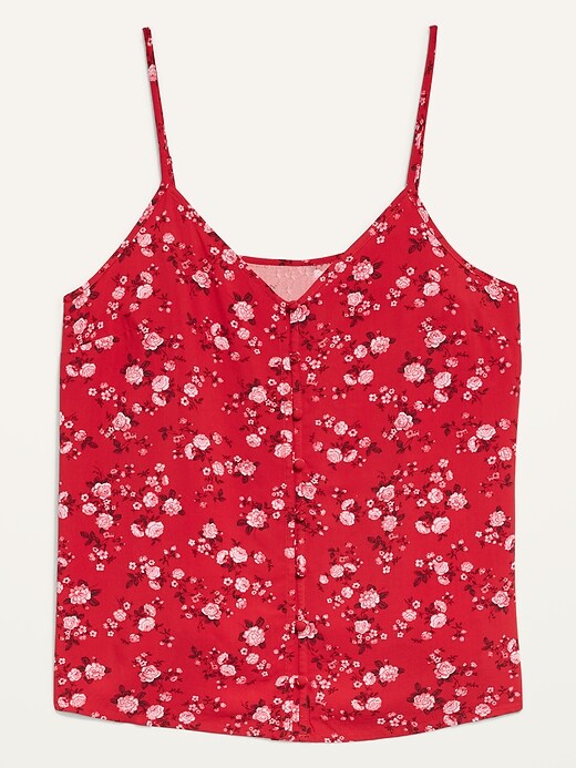 Image number 4 showing, Floral-Print Button-Front Cami Top for Women