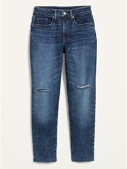 Curvy High-Waisted OG Straight Ripped Jeans for Women