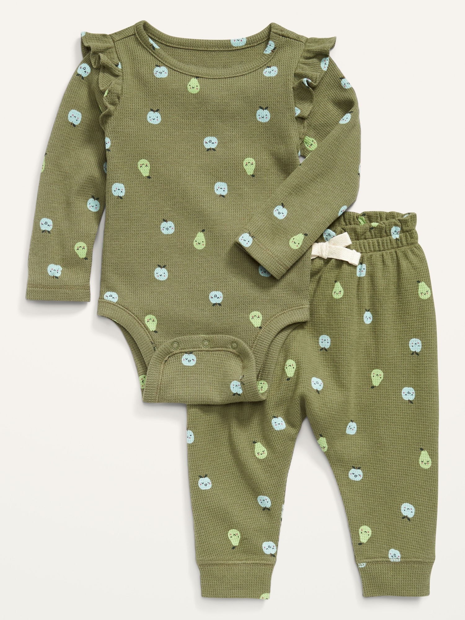 Unisex Printed ThermalKnit Bodysuit & Leggings Set for Baby Old Navy