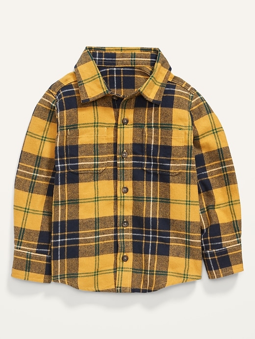Old Navy Unisex Plaid Flannel Long-Sleeve Shirt for Toddler. 1