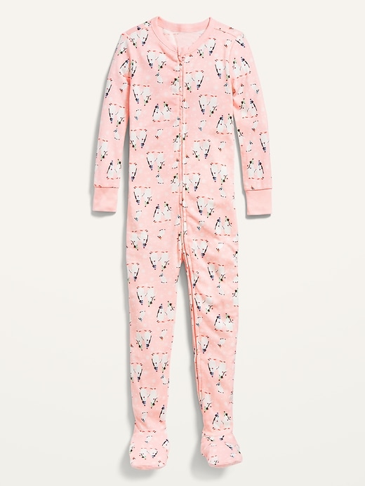 View large product image 1 of 2. Unisex Printed One-Piece Footie Pajamas for Toddler & Baby